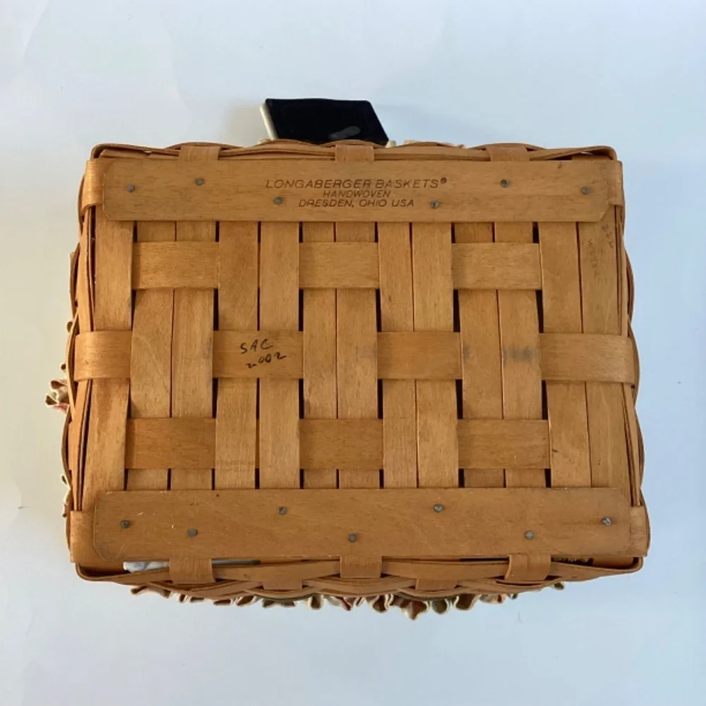 Longaberger 2002 Mother's Day Moms Memories Photo Basket Tie-on Lid Liner